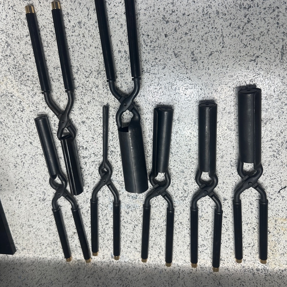 Black Hair Forks with Long Prongs and Matte Finish